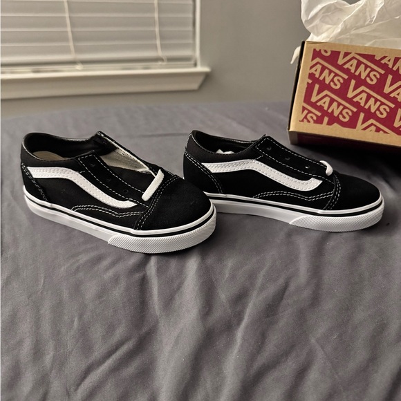 Vans Kids Black and White Classic Sneakers - Picture 3 of 10